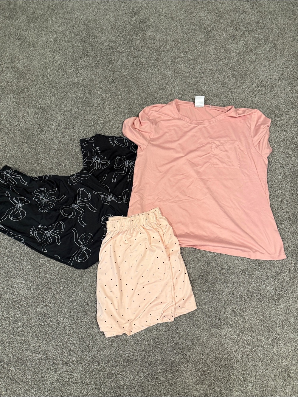 Serra Pink Short Sleeve Pajama Top with Pocket